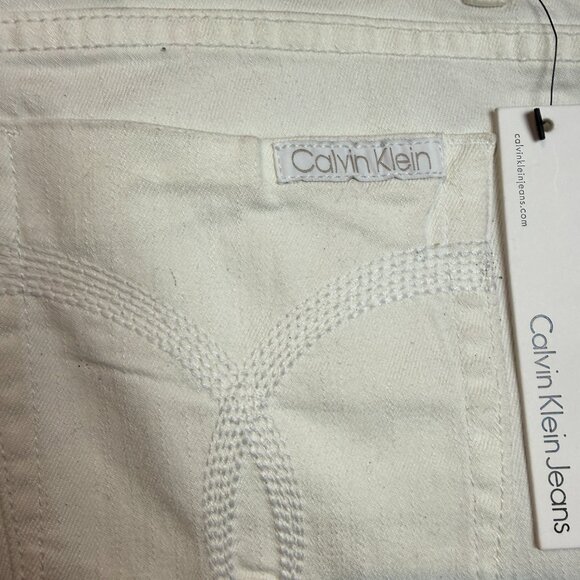 Calvin Klein High Rise Skinny Fit White Size 12 W 31 - Used - Picture 3 of 6